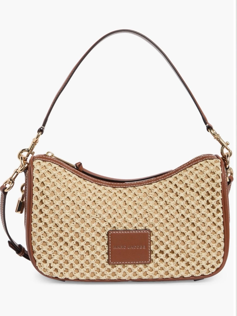 Marc Jacobs Tan & Natural Woven Hobo Shoulder Bag